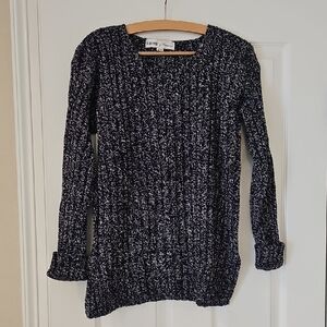 Black and White Knit Sweater